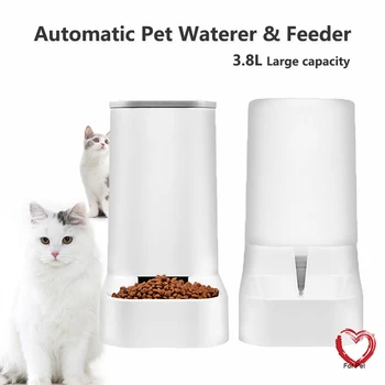 3.8 L Veľkú Kapacitu, Pet, Pes, Mačka Automatický Podávač Odnímateľný Pes, Mačka Zásobník Vody Potravín Kŕmne Zariadenia Pre Mačka, Pes, Domáce Zvieratá