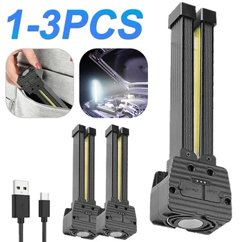 1-3ks Pracovné Svetlo Núdzového Floodlight USB Nabíjateľné XPE+COB LED Svietidlo IPX4 Nepremokavé Nastaviteľné Vonkajšie Camping Lampa