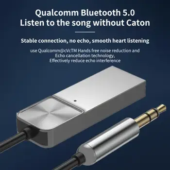 Auto Bluetooth Prijímač Bluetooth 5,0 M Audio Prijímač HD Hovor Aux Adaptér Plug and Play