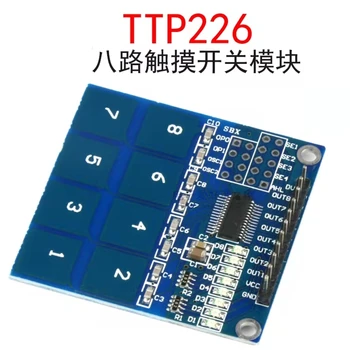 5 ks/veľa TTP226 8 kanálov Prepínanie Dotykový Snímač Kapacitný Dotykový Senzor Modul