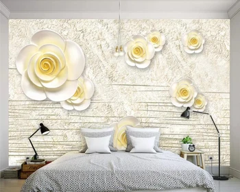 beibehang Tapety vlastné nástenné tapety 3D high-grade plastický kvety obývacia izba nástenná maľba, TV joj, steny Abstraktných de parede