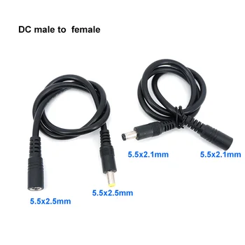 7A 12v DC mužov a žien napájanie Rozšírenie konektor Kábla Zapojte Kábel drôt Adaptér pre led pásy fotoaparát 2.1 mm 5.5x2.5mm c1