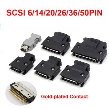 1pc SCSI Konektor MDR 14 20 26 36 50 Pin MDR Muž Servo Nádrže Hlavičky Pozlátené Kontakt Kábel Mount