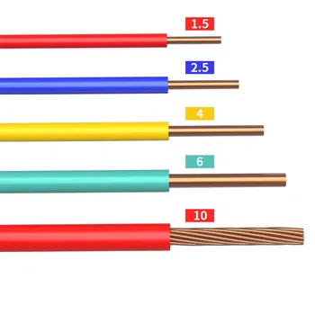 Čistej medi, domácich kutilov elektrické wire PVC izolácia 10meter BV kábel 15 13 11 9 7 AWG jeden hlavný pevný drôt zariadenia drôt