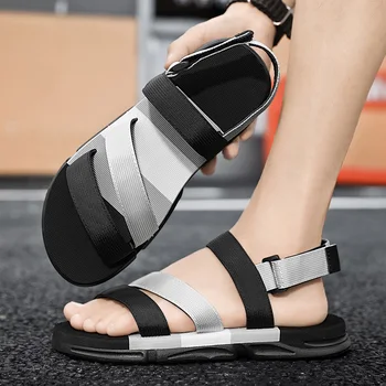 Sandále pre Človeka Móde Vonkajšie kórejský Originálne Kožené Vnútorné Dom Platformu Muž Pláže Topánky Bežné Mužov Sandále Nové V Lete