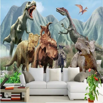 beibehang vlastné 3d veľkú nástennú maľbu, tapety na steny, 3 D Jurský dinosaura hegemóniu cez čas, priestor pozadie fotografie na stenu papier