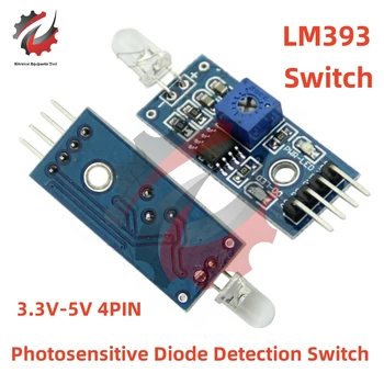 LM393 Fotosenzitívne Dióda Detekcie Prepínač 3.3 V-5V 4PIN Photodiode Modul Snímača Osvetlenia Switch Modul pre Arduino Raspberry Pi