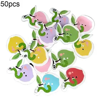 50Pcs Zmiešané Apple tvar Drevené Pre Oblečenie Vyšívanie Tlačidlá DIY Lakovaného Dreva Ovocie Tvar detí Šitie Tlačidlá