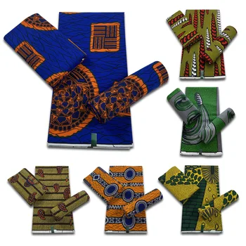 2023 Nové Módne Afriky Skutočný Vosk Tkanina 100% Bavlna Nigérijský Ankara Textílie Blok Vytlačí Batik Holandský Vysoko Kvalitné Ženy Šitie
