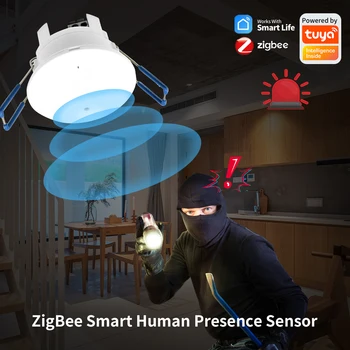 Tuya Smart ZigBee 3.0 Ľudskej Prítomnosti Senzor Detektora Ľudské Telo PIR Snímač Radarový Detektor Mikrovlnná Pohybové Senzory Google Alexa