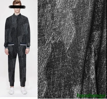 Ťažký priemysel high-end značky kabát nepravidelný rock textúra žakárové módne látky / pol metra cenu