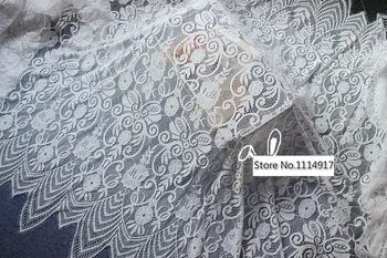 Vysoko kvalitnej Európskej Ťažké Rias Čipky Textílie Duté Čipky DIY Oblečenie Šaty, Svadobné Doplnky, Šírka 150 cm 3 M/veľa