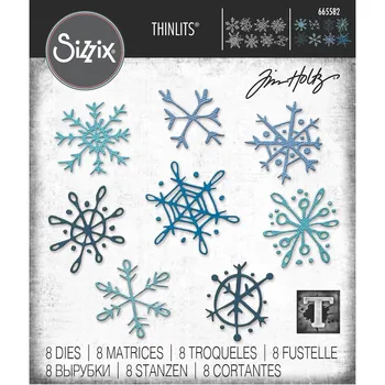 2021 Vianočné Snowflake Rezanie Kovov Zomrie Pre DIY Plavidlá Výrobu Papiera, Pohľadnice, Dekorácie Scrapbooking Č Nálepiek, Súpravy