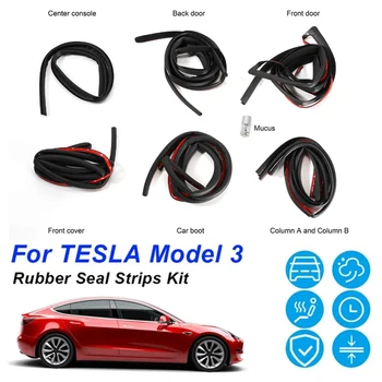 1 Nastavte Auto Gumové Tesnenie Pás Auta Samolepiace Dvere Weatherstrip pre Tesla Model 3