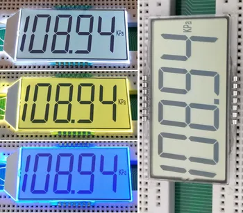 14PIN HTN Pozitívne 4-1/2 Číslice Segmente LCD Panel Žltá Zelená/Modrá/Biela Podsvietenie Teploty LCD Displej 3V