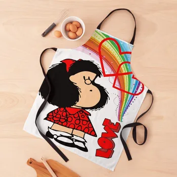 Mafalda srdcia a rainbow Zástera Kuchár Jednotné Pre Mužov Kuchyňa Apras Muž Kaderníctvo