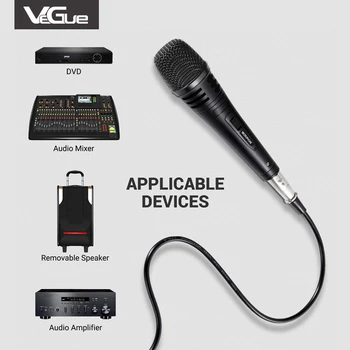 Profesionálny Štúdiový Mikrofón s Vysokou Citlivosťou, Dynamické Ručné Káblové Karaoke Mikrofón Môže Byť Použitý pre Vonkajšie Spev