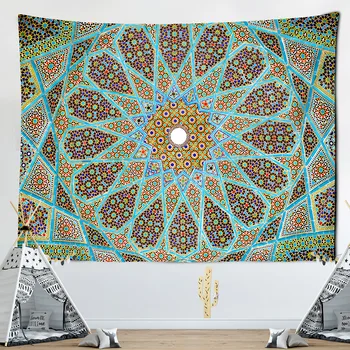 3D Geometria Mandala Veľký Gobelín Stenu Hnaging Boho Dekor Polyester Hippie Sun Moon Koberce Koľaji Dekor Čakra