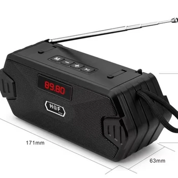 LED Mini Prenosné Bezdrôtové Bluetooth Reproduktorov Bass Stĺpec Vonkajšie USB MP3 FM Subwoofer Reproduktor S AUX TF Pre Telefón PCM