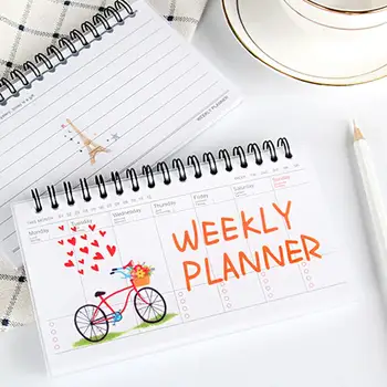 2021 Týždenný Program Kawaii Notebook A6 Denník Vestník Denne Mesačný Plánovač Školské Potreby Stacionárne Organizátor Ploche Plán