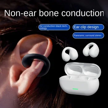 Pravda, Kostné Vedenie Bluetooth Slúchadlá Ear Klip Náušnice Bezdrôtové Slúchadlá s Mikrofónom Volanie Touch Ovládania Športové Slúchadlá