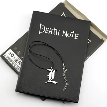 A5 Anime Death Note, Notebook Nastaviť Kožené Vestníku a Náhrdelník Pierko Pero Animácie, Umenie Písanie Vestník poznámkový blok