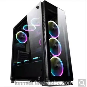 Fantech Nový Príchod Elegantný Štýl PC Herný Prípade Synchronizácie RGB Osvetlenie ATX Middle Tower Tvrdeného Skla Hardvér Príslušenstvo
