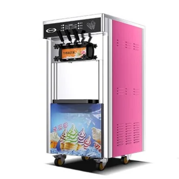 Obchodné Tri Farby, Plne Automatické Ice Cream Stroj Na Zmrzlinu Kužeľ Stroj Mlieko Čaj Obchod Zameraný Vertikálne Plochy