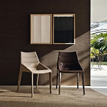 Technológia kože, jedálenské stoličky, moderné a jednoduché domácnosti sedlo kožené kreslo, Nordic masívneho dreva stoličky