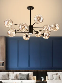 LED Moderné gypsophila stropné interiérové osvetlenie spálne, obývacia jedáleň, kuchyňa luster krištáľová guľa 
