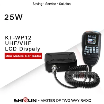 KT-WP12 Mobile autorádio, 25W Duálne Pásmo VHF UHF Mini Walkie Talkie Dlhý Rad LCD Displej 200 Kanálov QYT KT-9900 Ham Rádia VOX