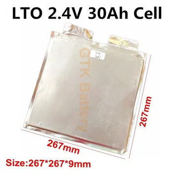 3ks LTO 2.4 30Ah lítium batterys pre DIY 12V 24V 36V batérie pre klince elektronické skúter výkon motora