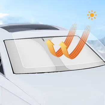 1PC čelného skla slnečník Kryt Predného Okna Slnečná Clona Ochrany Skladacia Auto Závesy pre Letné Chladenie UV Refletive