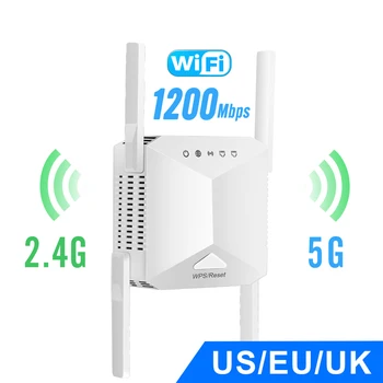 5G WiFi Opakovač Wifi Zosilňovač Signálu Wifi Extender Siete Wifi Booster 1200Mbps 5 Ghz Dlhý Rad Bezdrôtový Wi-fi Opakovač