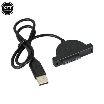Nový USB 2.0 / Sata II, 7+6 13Pin Adaptér pre Notebook, CD/DVD ROM Tenká Konvertor Jednotky Kábel, Skrutky ustálený štýl
