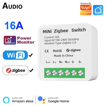 Tuya Zigbee Wifi Smart Switch Modul 2 Spôsob Kontroly s Energy Monitor App Riadenie DIY Svetlo Istič Podporuje Alexa Domovská stránka Google