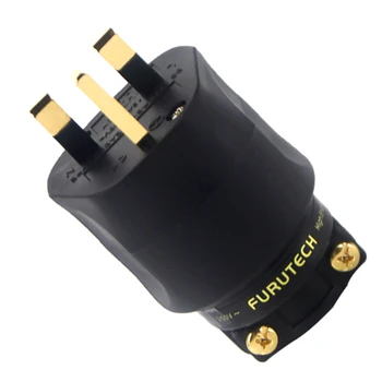 Furutech Elektrické UK elektrickej Zástrčky 13A Taveného / 250V FI-UK Gold / Ródium Á Audio HiFi Napájací Konektor Konektor IEC Plug
