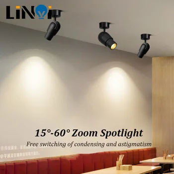 KLAS Povrchová Montáž Zoom LED Downlight 3W 5W Zameranie Skladbe Ľahkých úžitkových Nastaviteľný Uhol Strop Pozornosti Reštaurácia Svetlo