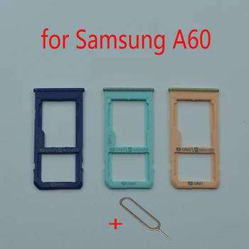 Telefón, zásuvka na Kartu SIM Slot Pre Samsung Galaxy A60 A6060 Pôvodné Mobil Micro SD Kartu Adaptér, Držiak na Príslušenstvo