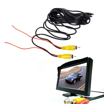 Video Kábel Pre Auto parkovacia Kamera Univerzálna RCA 6 Metrov Drôtu Pre Pripojenie Zadnej Kamery S Autom Multimediálny Monitor