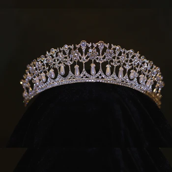 Elegantné Faux Perly Nevesty Tiaras Čelenky Crystal Nevesty Korún Headpieces Večer Vlasy, Šperky
