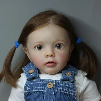 NPK 24 inch už hotové Realisticky ručné reborn bábiky Módne Dievča Missy mäkkú tkaninu telo Skutočný Dotyk 3D Pokožky Korene vlasov