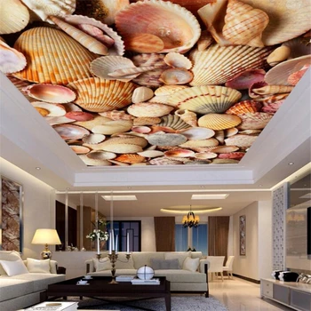 wellyu Vlastné troch-dimenzionální foto tapety 3d žiarivý shell obývacia izba strop zenith обои abstraktných de parede 3d wallpapaer
