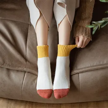 5 Párov Bežné Zimné Mäkké Teplé Cashmere Ponožky, Športové Ponožky Ženy Ponožky Vlnené