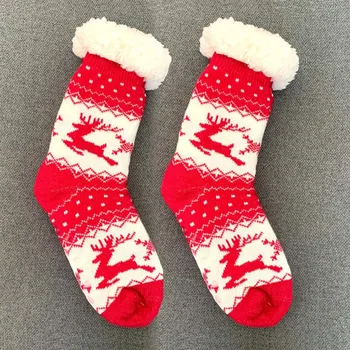 Vianočné Pančuchy s Písmenami na Ich Ženy Jeseň A v Zime Domov Poschodí Ponožky Velvet Pribrala Prúžok Sieťované Pančuchy