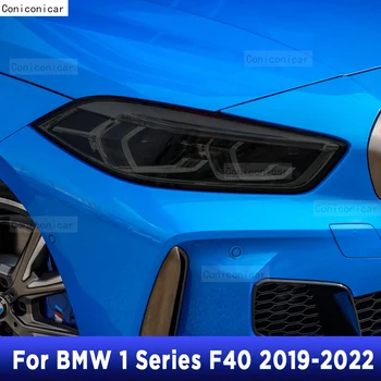 2 Ks Auto Svetlometu Ochranný Film Svetlomet Obnova Transparentné Čierna TPU Nálepka Pre BMW 1 Series F40 M135i 118 Accessorie