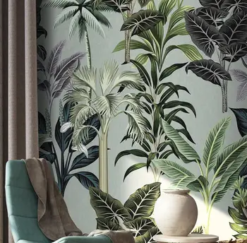 beibehang vlastné Nordic tropických rastlín, les Foto tapety na Obývacia Izba, Spálňa Domova krajiny 3D tapety nástenná maľba
