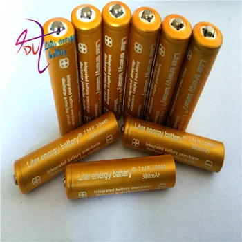 4pcs Liter energie batéria 3,7 V 380mAh Vysokou Kapacitou 10440 Li-ion Nabíjateľná Batéria AAA Batérie, LED Baterky Svetlomety
