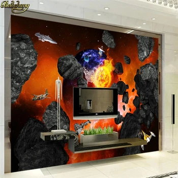beibehang Vlastné foto tapety veľké fresco vesmíru meteorit zemi kozmická loď 3D TV pozadie stenu abstraktných de parede