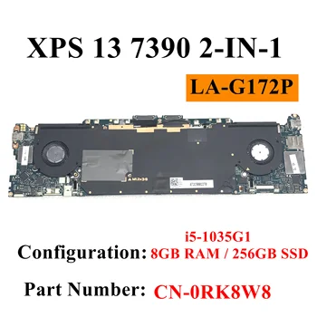 LA-G172P Pre Dell XPS 13 7390 2-V-1 CN-0RK8W8 Notebook Doske Doske RK8W8 S I5-1035G7 CPU 8 GB RAM, 256 GB SSD 100%TEST